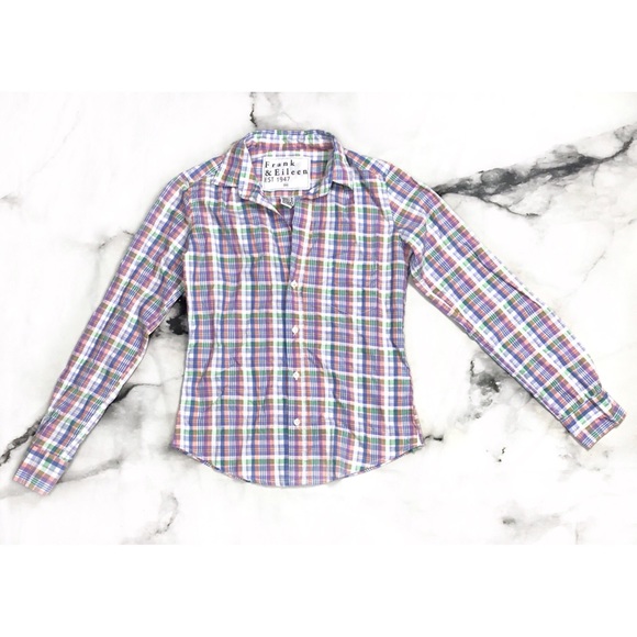 Frank & Eileen Barry Checkered Button Down Shirt - Picture 2 of 6